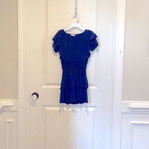 Sheryl Kids royal blue ruffle dress, size M girls